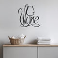 Wine Wall Art Metal Sign, Modern Wine Glass Kitchen Decor,Metal Typography Wall Hanging for Bar Area or Wine Cellar,Wine Lover Gift,Wall Art