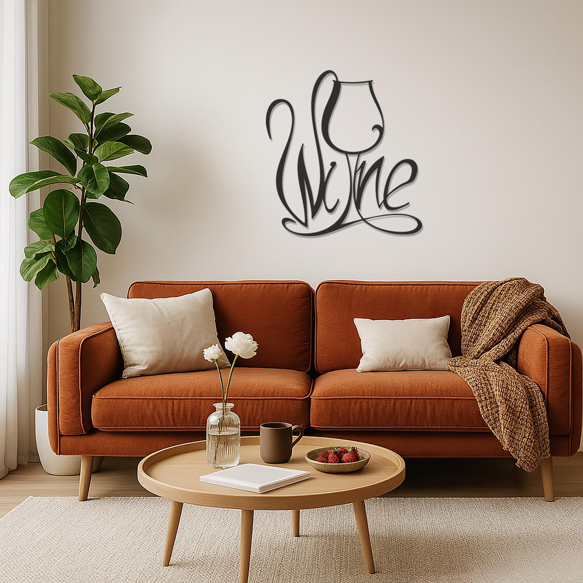 Wine Wall Art Metal Sign, Modern Wine Glass Kitchen Decor,Metal Typography Wall Hanging for Bar Area or Wine Cellar,Wine Lover Gift,Wall Art