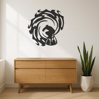 Surfer Wall Art, Metal Surfing Wall Decor, Modern Ocean Wave Sculpture, Surfer Silhouette Artwork, Coastal Beach House Wall Accent,Wall Art 6
