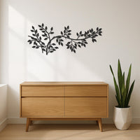 Elegant Metal Tree Branch Wall Decor with Leaves, Nature-Inspired Wall Art for Living Room, Bedroom or Entryway, Rustic Botanical Design 6