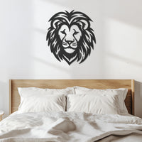 Majestic Lion Head Metal Wall Decor, Bold Animal Decor for Living Room, Office or Bedroom, Powerful Modern Safari Jungle Wall Sculpture 5