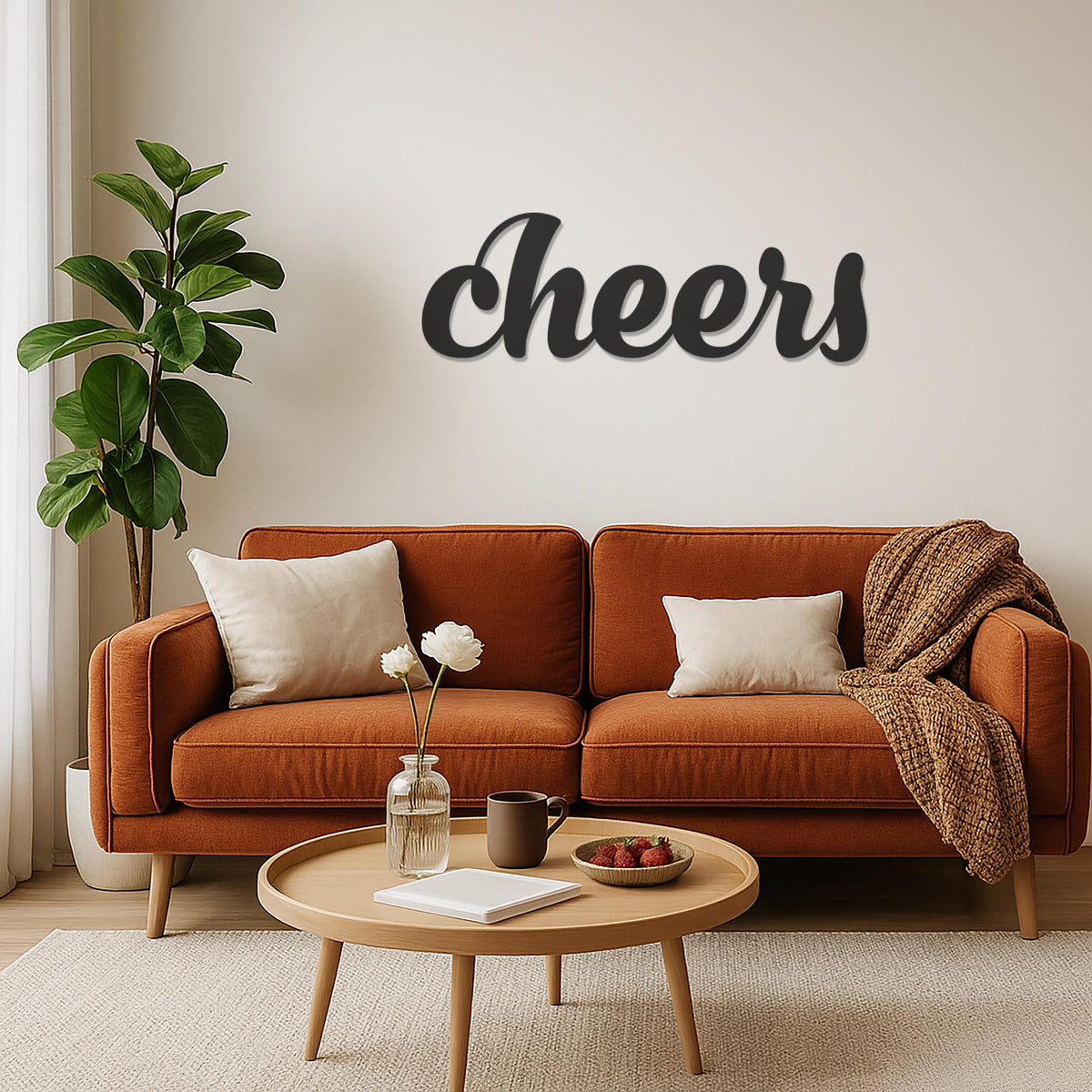 Cheers Metal Wall Art, Bar Wall Decor, Modern Cheers Sign, Home Bar Decoration, Modern Wine Bar Art, Rustic Metal Cheers Wall Sign for Party
