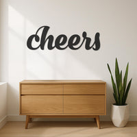 Cheers Metal Wall Art, Bar Wall Decor, Modern Cheers Sign, Home Bar Decoration, Modern Wine Bar Art, Rustic Metal Cheers Wall Sign for Party 6