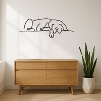 Modern Sleeping Dog Wall Art, Metal Dog Wall Decor, Minimalist Pet Wall Hanging, Personalized Dog Name Sign, Animal Wall Art for Pet Lovers 6