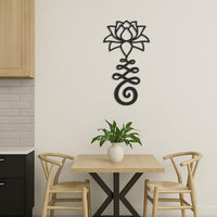 Lotus Flower with Om Symbol Metal Wall Art, Yoga Meditation Decor, Spiritual Zen Home Accent, Mindfulness Gift for Yoga Lovers, Wall Art 3