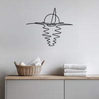 Minimalist Sailboat Metal Wall Art, Ocean Sunset Modern Decor, Nautical Themed Wall Hanging, Coastal Home Living Room Accent,Modern Wall Art 1