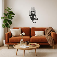 Funny Cat Metal Wall Art, Scratching Cat Wall Decor, Cute Cat Wall Art, Cat Lover Gift, Cat Silhouette Wall Art, Playful Cat Decor, Wall Art 4