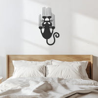 Funny Cat Metal Wall Art, Scratching Cat Wall Decor, Cute Cat Wall Art, Cat Lover Gift, Cat Silhouette Wall Art, Playful Cat Decor, Wall Art 5