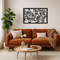Metal Flower Wall Art, Modern Floral Wall Decor, Abstract Metal Wall Hanging, Nature Inspired Metal Panel,Modern Living Room Wall Decoration 4