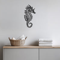 Seahorse Metal Wall Art, Ocean Animal Wall Decor, Coastal Beach House Metal Decor, Sea Life Art, Nautical Bathroom Decor,Underwater Art Gift 1