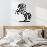 Metal Horse Wall Art, Tree Shaped Horse Decor, Rustic Horse Metal Wall Hanging, Equestrian Wall Art, Farmhouse Animal Wall Decor,Wall Art 5