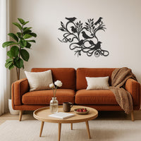 Metal Bird Wall Art, Tree Branch Birds Decor, Nature Wall Hanging, Minimalist Bird Silhouette, Modern Nature Metal Art, Bird Home Decor 4