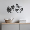 Leaf Wall Art, Metal Plant Decor, Modern Botanical Wall Art, Minimalist Leaves Metal Wall Hanging, Tropical Boho Home Decor for Living Room