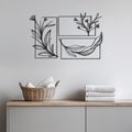 Botanical Wall Art, Minimalist Leaf Metal Wall Decor, Modern Plant Wall Hanging, Nature Inspired Wall Panel, Modern Contemporary Metal Decor