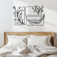 Botanical Wall Art, Minimalist Leaf Metal Wall Decor, Modern Plant Wall Hanging, Nature Inspired Wall Panel, Modern Contemporary Metal Decor 5