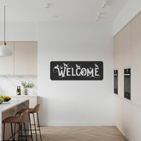 Cat Welcome Metal Wall Art, Pet Lover Iron Sign For Entryway Or Porch, Black or Gold Home Decor, Unique Housewarming Gift For Cat Owners 6