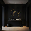 Abstract Horse Metal Wall Art, Black Iron Line Drawing Sculpture For Kitchen Or Entryway, Modern Minimalist Decor, Housewarming Gift