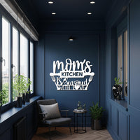 Mom’s Kitchen Wall Art, Metal Sign For Kitchen Wall, Gift For Mom, Rustic Cooking Decor, Black Iron Wall Decor, Mother’s Day Present 3
