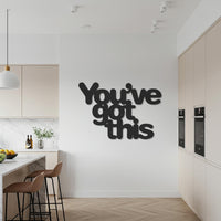 You've Got This Metal Wall Art Sign, Motivational Quote Wall Decor for Entryway, Bedroom, or Office, Framed Uplifting Modern Home Gift 6