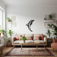 Dolphin Metal Wall Art, Modern Ocean-Inspired Sea Animal Decor, Swimming Dolphin Silhouette For Hallway, Entryway, Gift For Beach Lovers 5