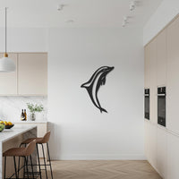 Dolphin Metal Wall Art, Modern Ocean-Inspired Sea Animal Decor, Swimming Dolphin Silhouette For Hallway, Entryway, Gift For Beach Lovers 6