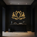 Metal Lotus Wall Art, Modern Yoga Room Decor, Zen Flower Wall Sign, Spiritual Home Decor, Black Metal Lotus, Framed Metal Wall Hanging