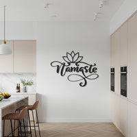 Namaste Metal Wall Art, Yoga Room Decor, Lotus Flower Wall Sign, Modern Entryway Accent, Mindfulness Gift, Zen Inspired Home Piece 6