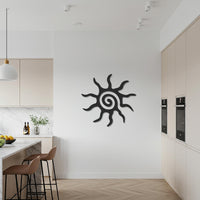 Sun Spiral Metal Wall Art, Geometric Solar Wall Decor, Round Boho Iron Sunburst Sign, Modern Kitchen or Balcony Accent, Housewarming Gift 6