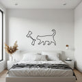Cat and Mouse Metal Wall Art, Minimalist Animal Silhouette Wall Decor, Modern Black Cat Outline Design for Kitchen, Living Room, Office