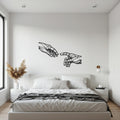 Modern Abstract Hand Silhouette Metal Wall Art, Minimalist Line Art Sculpture, Elegant Black Wall Hanging for Contemporary Interiors