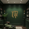Enjoy Life Metal Wall Art Sign, Inspirational Quote Wall Decor, Modern Script Lettering, Positive Living Room Kitchen Bedroom Decoration