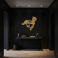Horse and Foal Metal Wall Art, Elegant Wild Horse Silhouette, Modern Rustic Equine Wall Decor for Home, Farmhouse, or Cabin Style 2
