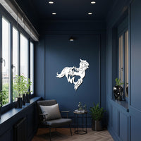 Horse and Foal Metal Wall Art, Elegant Wild Horse Silhouette, Modern Rustic Equine Wall Decor for Home, Farmhouse, or Cabin Style 4