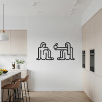 Abstract Minimalist Metal Wall Art, Gold Line Art Set of 2, Modern Geometric Figures for Entryway, Living Room, or Office Decor 4