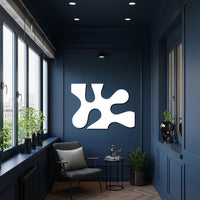 Abstract Metal Wall Art, Modern Organic Shape Wall Sculpture, Minimalist Black Decor, Contemporary Geometric Artwork for Kitchen 3