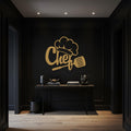Chef Metal Wall Decor, Kitchen Wall Art with Chef Hat and Spatula, Modern Cooking Sign for Restaurants, Cafes, Foodies & Home Kitchens