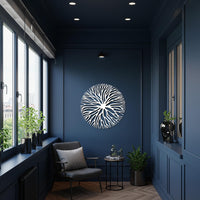 Round Tree Roots Metal Wall Art, Modern Circle Wall Decor for Living Room, Bedroom & Office, Abstract Nature-Inspired Metal Artwork 3