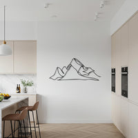 Line Art Mountain Metal Wall Decor, Modern Abstract Wall Art for Living Room, Bedroom, Office & Adventure Lovers, Minimalist Home Decoration 1