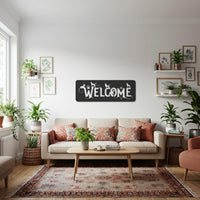 Cat Welcome Metal Wall Art, Pet Lover Iron Sign For Entryway Or Porch, Black or Gold Home Decor, Unique Housewarming Gift For Cat Owners 5
