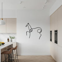 Abstract Horse Metal Wall Art, Black Iron Line Drawing Sculpture For Kitchen Or Entryway, Modern Minimalist Decor, Housewarming Gift 6