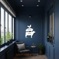 I'd Smoke That Metal Wall Art, Funny BBQ Kitchen Decor, Farm Animal Wall Sign, Pig Cow Chicken Art For Grill Lovers, Rustic Gift Idea 3