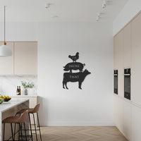 I'd Smoke That Metal Wall Art, Funny BBQ Kitchen Decor, Farm Animal Wall Sign, Pig Cow Chicken Art For Grill Lovers, Rustic Gift Idea 6