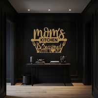 Mom’s Kitchen Wall Art, Metal Sign For Kitchen Wall, Gift For Mom, Rustic Cooking Decor, Black Iron Wall Decor, Mother’s Day Present 4