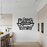 Mom’s Kitchen Wall Art, Metal Sign For Kitchen Wall, Gift For Mom, Rustic Cooking Decor, Black Iron Wall Decor, Mother’s Day Present 6