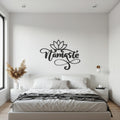 Namaste Metal Wall Art, Yoga Room Decor, Lotus Flower Wall Sign, Modern Entryway Accent, Mindfulness Gift, Zen Inspired Home Piece