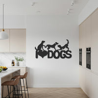 DOGS Metal Wall Sign, Custom Dog Silhouette Art, Pet Groomer Wall Decor, Veterinary Clinic Office Sign, Dog Lover Gift Idea 1