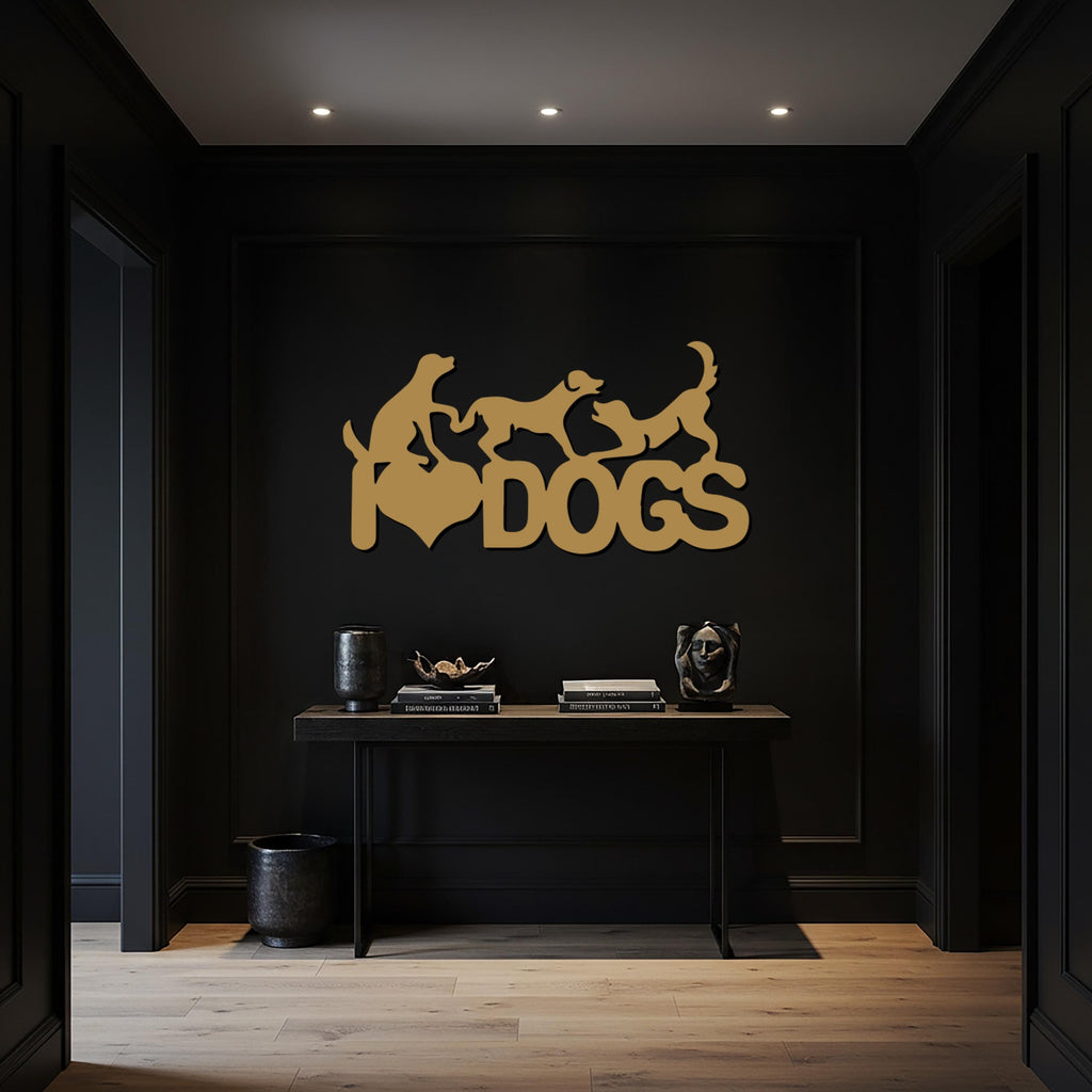 DOGS Metal Wall Sign, Custom Dog Silhouette Art, Pet Groomer Wall Decor, Veterinary Clinic Office Sign, Dog Lover Gift Idea