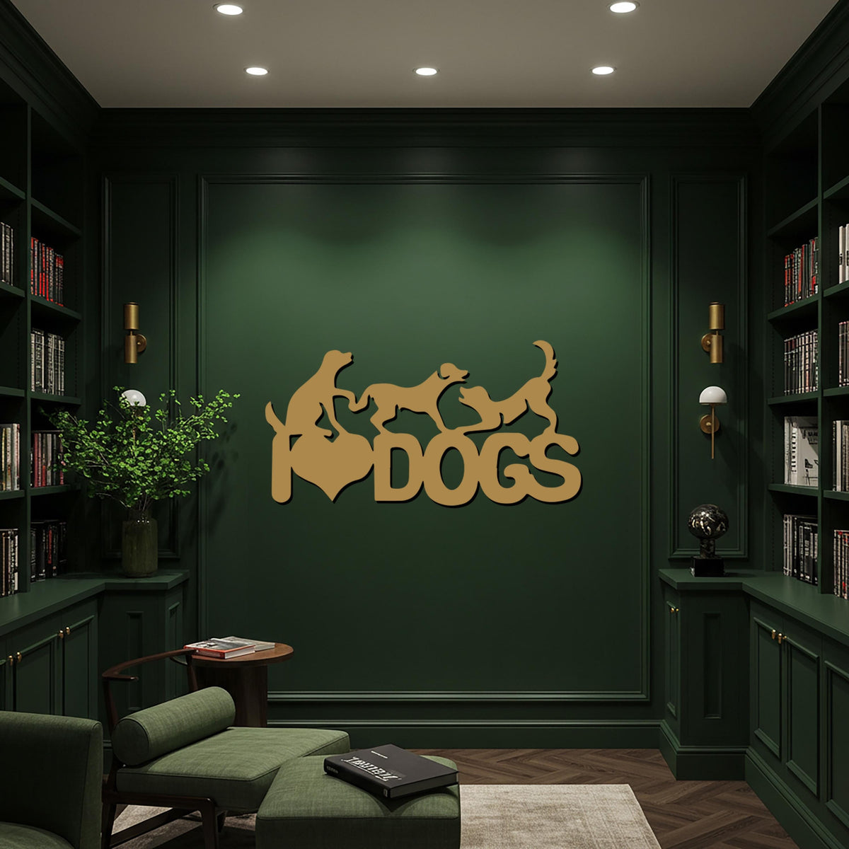 DOGS Metal Wall Sign, Custom Dog Silhouette Art, Pet Groomer Wall Decor, Veterinary Clinic Office Sign, Dog Lover Gift Idea