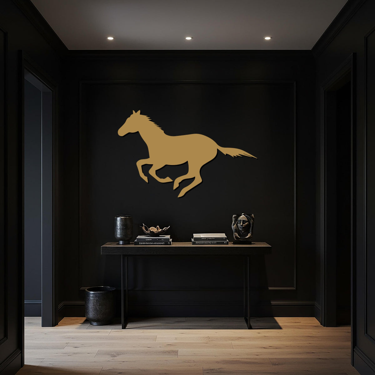 Running Horse Metal Wall Art, Galloping Horse Silhouette, Equine Wall Sculpture, Rustic Western Cowboy Decor for Barn or Outdoor Patio
