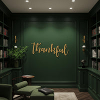 Thankful Metal Wall Art Sign, Modern Script Wall Decor, Inspirational Word Art for Dining Room, Kitchen, Office, or Entryway Decoration 5